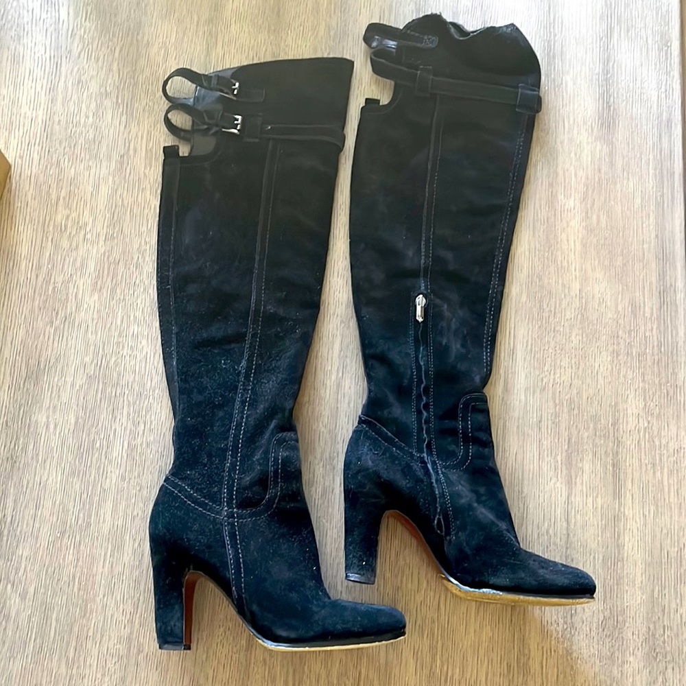 EUC Sam Edelman Thigh High Black Suede